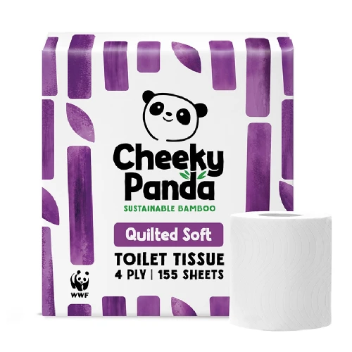 Cheeky Panda Sustainable Bamboo Quilted Soft Toilet Tissue 9 Rolls