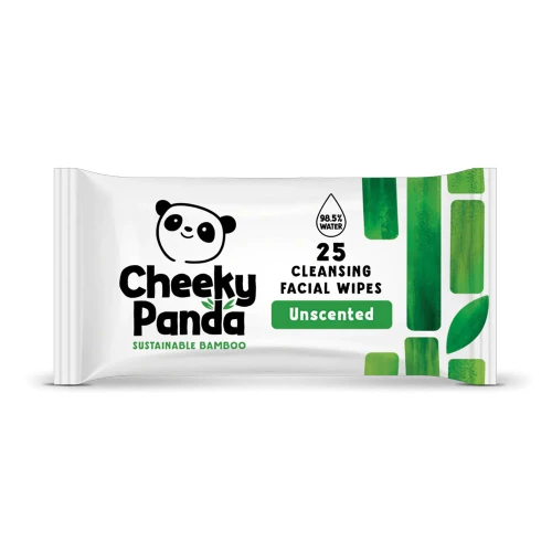 The Cheeky Panda Sustainable Bamboo Unscented Cleansing Wipes x 25