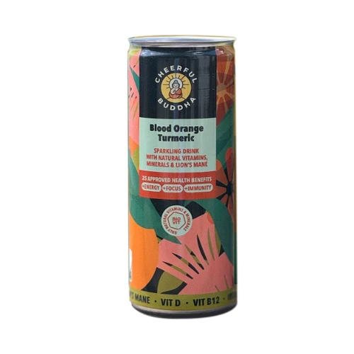 Cheerful Buddha Blood Orange Turmeric Sparkling Lion Mane's Drink 250ml