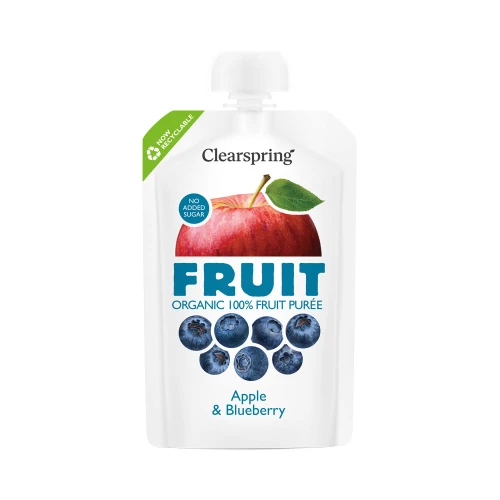 Clearspring Organic Apple & Blueberry Fruit Puree 100g