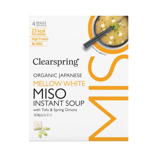Clearspring Organic Japanese Mellow White Miso Instant Soup 4 x 8g