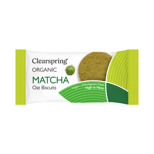 Clearspring Organic Matcha Oat Biscuits 40g