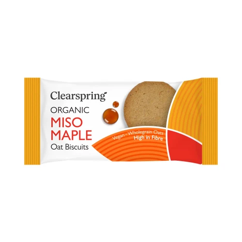 Clearspring Organic Miso Maple Oat Biscuits 40g