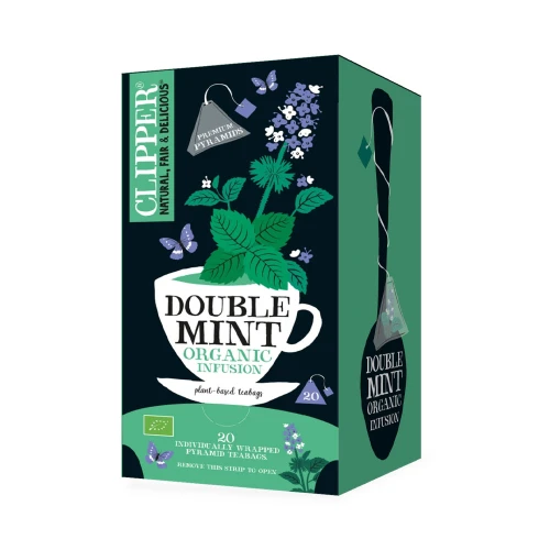 Clipper Double Mint Organic Infusion Pyramid - 20 Bags