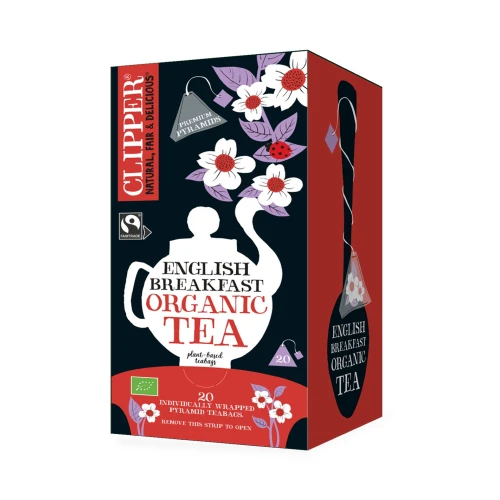 Clipper English Breakfast Organic Tea Pyramid - 20 Bags