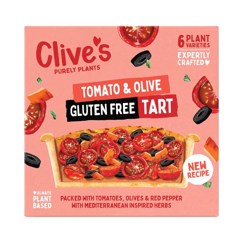Clive's Purely Plants Tomato & Olive Gluten Free Tart 150g