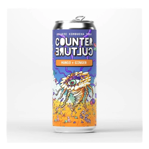Counter Culture AI of the Storm Mango + Ginger + Lime Kombucha Soda 330ml