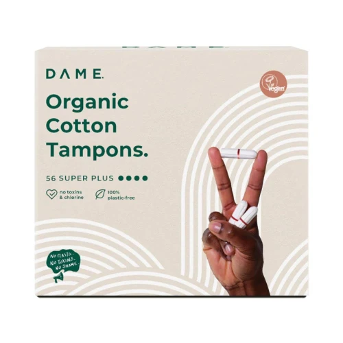 Dame Organic Cotton Tampons Super Plus 56 Pack