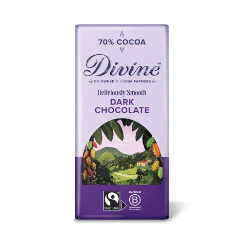 Divine Deliciously Smooth Dark Chocolate 70% Cocoa 90g
