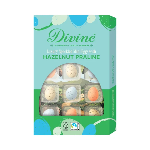 Divine Luxury Speckled Mini Eggs with Hazelnut Praline 150g
