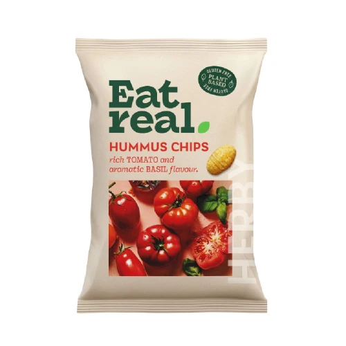 Eat Real Hummus Chips Rich Tomato And Aromatic Basil 110g