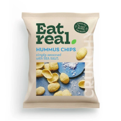 Eat Real Hummus Chips Simply Seasoned With Sea Salt 18 x 45g