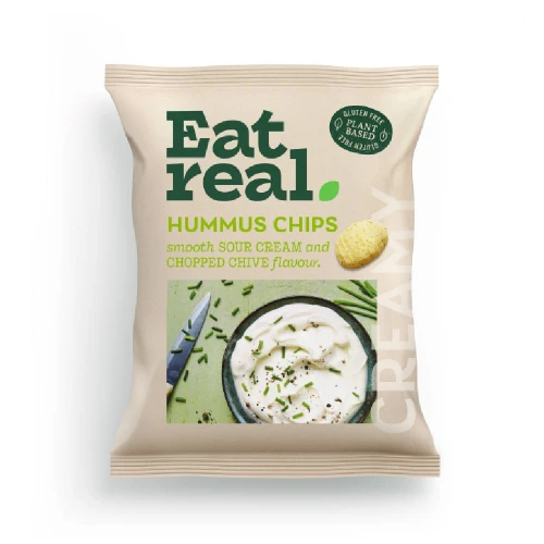 Eat Real Hummus Chips Sour Cream and Chive 18 x 45g
