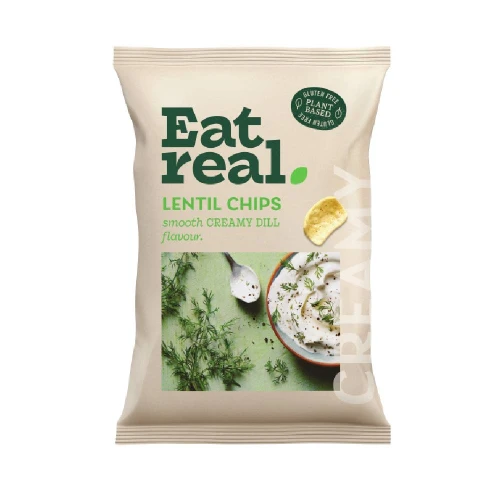 Eat Real Lentil Chips Smooth Creamy Dill 10 x 95g
