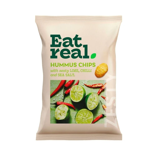 Eat Real Lime, Chilli & Sea Salt Hummus Chips 110g