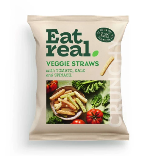 Eat Real Veggie Straws With Tomato Kale And Spinach t 18 x 45g