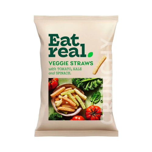 Eat Real Veggie Straws with Tomato, Kale amd Spinach 110g