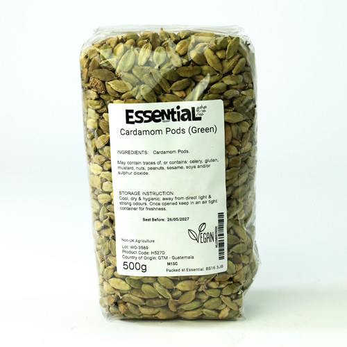 Essential Cardamom Pods Green 500g