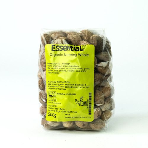 Essential Nutmeg Whole Organic 500g