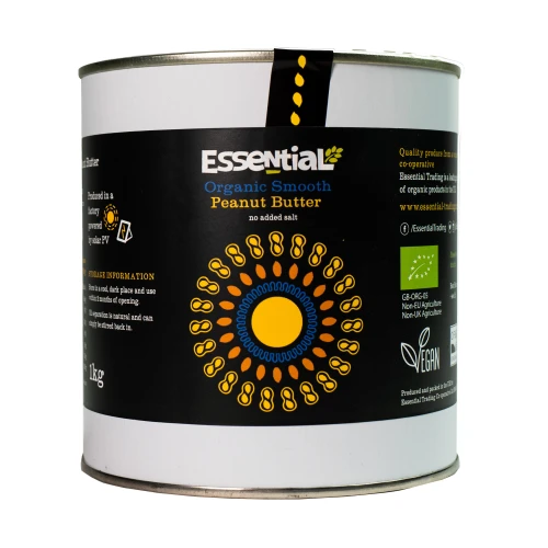 Essential organic peanut butter smooth without salt 1kg