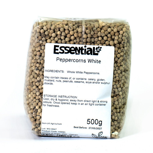 Essential Peppercorns White 500g