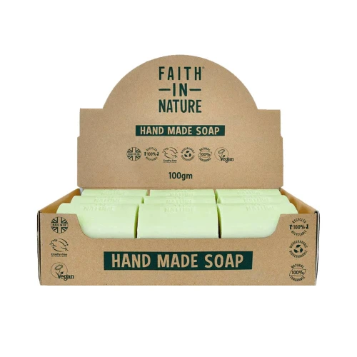 Faith In Nature Handmade Aloe Vera & Ylang Ylang Soap 18 x100g