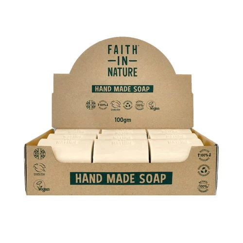 Faith In Nature Handmade Hemp & Green Tea Unwrapped Soap 18 x 100g
