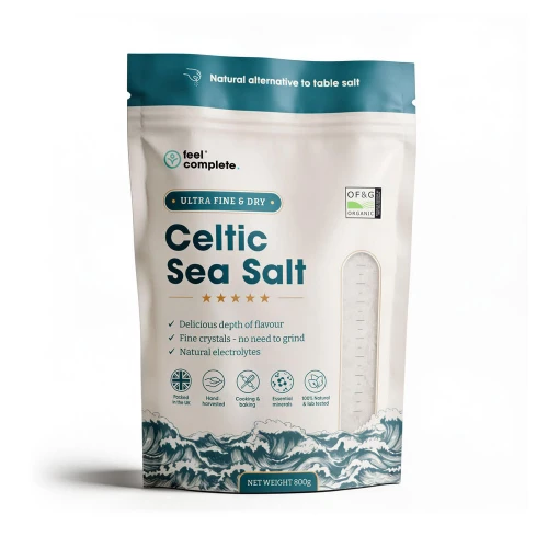 Feel Complete Ultra Fine & Dry Celtic Sea Salt 800g