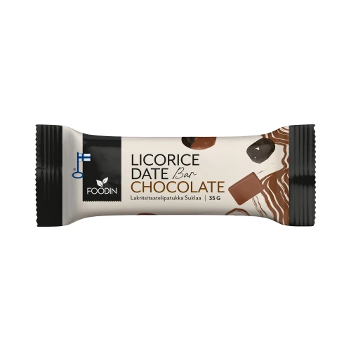 Foodin Licorice Date Bar Chocolae Covered 35g