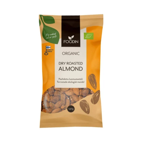 Foodin Organic Dry Roasted Almonds 140g