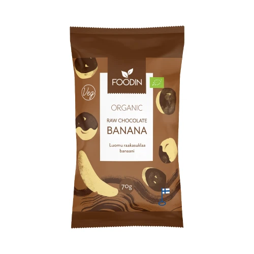 Foodin Raw Chocolate Coated Banana 70g
