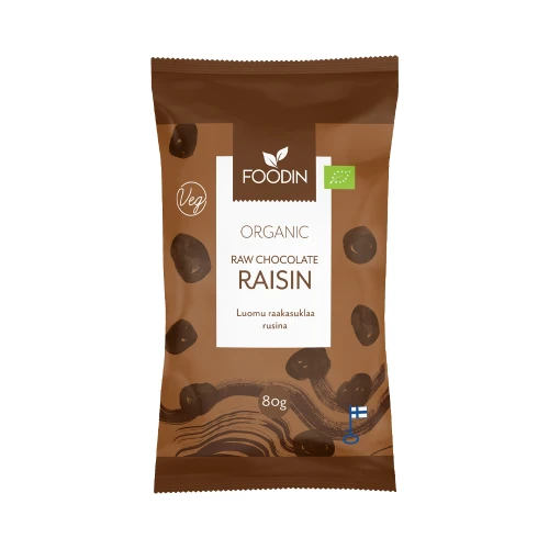 Foodin Raw Chocolate Coated Raisins 80g