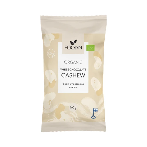 Foodin Raw White Chocolate Coated Cashews 60g