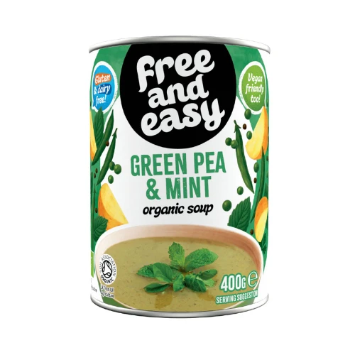 Free and Easy Green Pea & Mint Organic Soup 400g