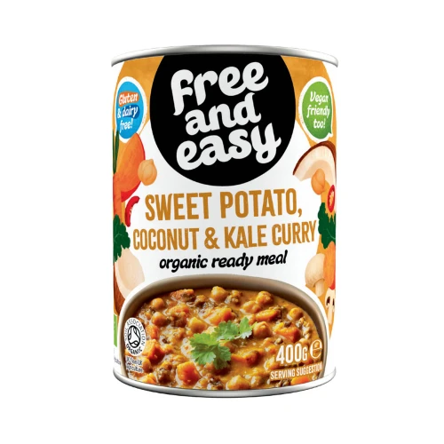Free and Easy Sweet Potato, Coconut & Kale Curry 400g