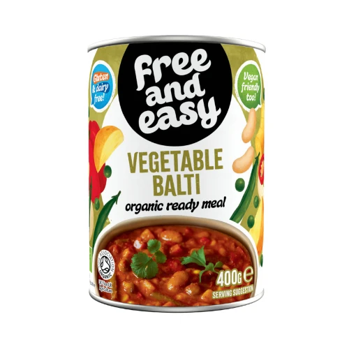 Free and Easy Organic Vegetable Balti 400g