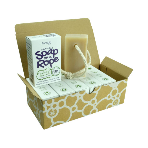 Friendly Soap Natural Soap On A Rope 'Soothing' Aloe Vera 125g