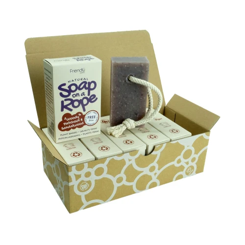 Friendly Soap Natural Soap On A Rope 'Woody' Patchouli & Sandalwood 125g