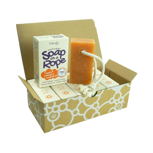 Friendly Soap Natural Soap On A Rope 'Zesty' Orange & Grapefruit 125g