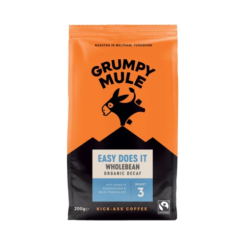 Grumpy Mule Easy Does It Wholebean Organic Decaf 200g