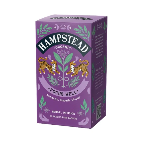 Hampstead Organic Focus Well Herbal Infusion 20 Teabags