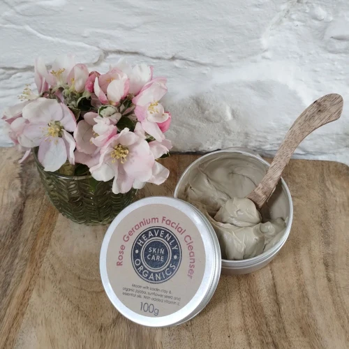 Heavenly Organics Skin Care Rose Geranium Facial Cleanser 100g