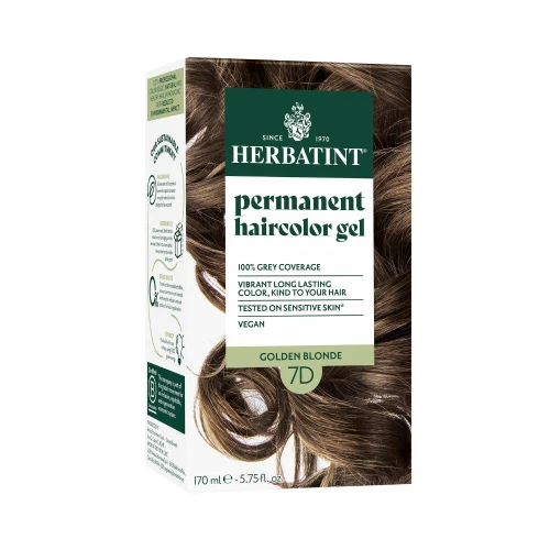 Herbatint Permanent Hair Colour Gel Golden Blonde 7D
