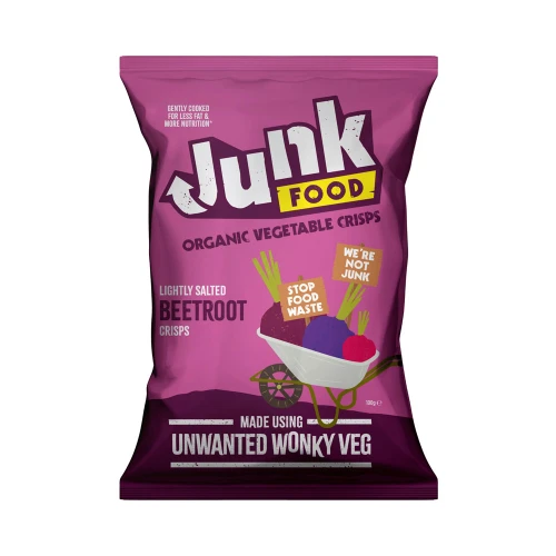 Junk Food Beetroot Organic Vegetable Crisps 100g