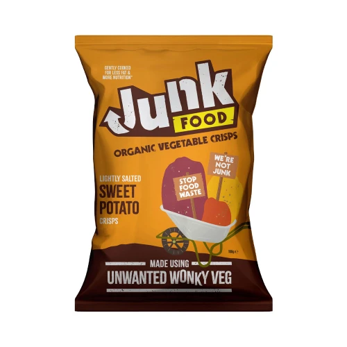 Junk Food Sweet Potato Organic Vegetable Crisps 100g