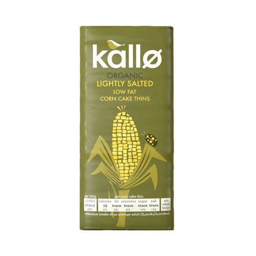 Kallo Organic Lightly Salted Low Fat Corn Cake Things 130g
