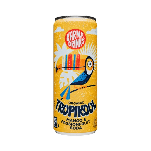 Karma Drinks Organic Tropikool Mango & Passionfruit Soda 250ml
