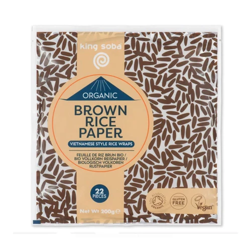 King Soba Brown Organic Rice Paper 22 pieces