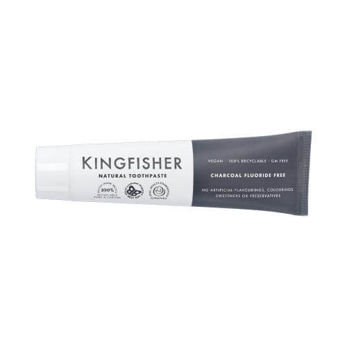 Kingfisher Toothpaste - Naturally Whitening Charcoal Fluoride Free 100ml
