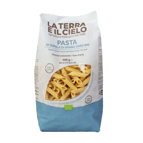 la terra organic white penne pasta 500g